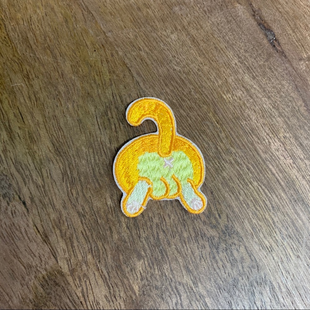 Cat or dog butt iron on patch